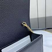 Gucci Softbit continental wallet ob chain grainy leather in black - 4