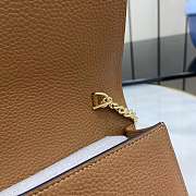 Gucci Softbit continental wallet ob chain grainy leather in brown - 6