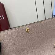 Gucci Softbit continental wallet ob chain grainy leather in beige - 6