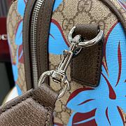 Gucci GG Supreme Canvas Beige and dark brown travel bag - 6