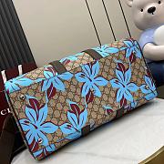 Gucci GG Supreme Canvas Beige and dark brown travel bag - 4
