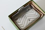 Gucci GG Marmont mini bag Silver metallic chevron leather - 5