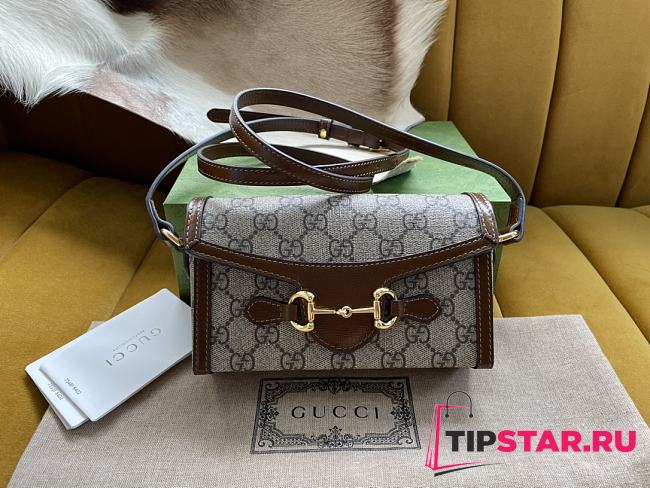 Gucci GG Horsebit 1955 Bab In Brown - 1