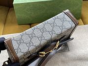 Gucci GG Horsebit 1955 Bab In Brown - 4