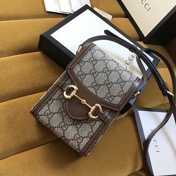 Gucci Horsebit 1955 Mini Crossbody Bag In Brown