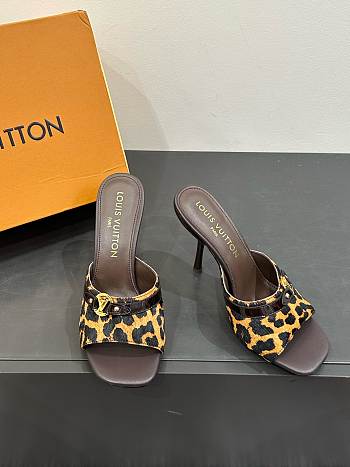 Louis Vuitton Leopard Print Thin Cat Heel Ballet Sandals 02