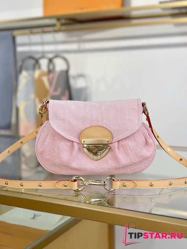 Louis Vuitton Sunset Monogram Denim Bag In Pink - 1