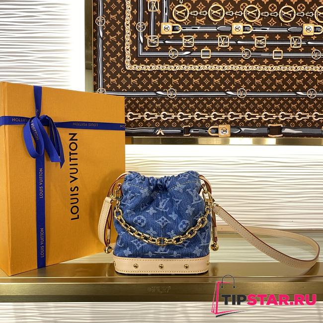 Louis Vuitton Nano Noah Backpack Denim Blue M83043 - 1