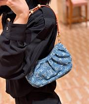 Louis Vuitton Pochette Valley Bag Blue Denim M13571 - 3