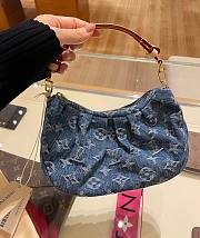 Louis Vuitton Pochette Valley Bag Blue Denim M13571 - 2