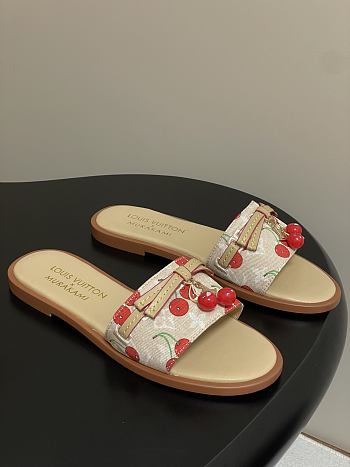 LV X TM Cherry pendant flat sandals 15