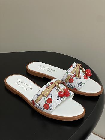 LV X TM Cherry pendant flat sandals 13