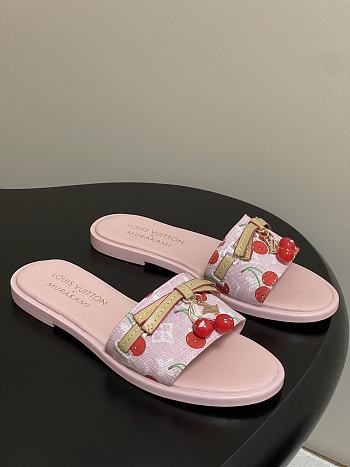LV X TM Cherry pendant flat sandals 12