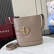 Gucci 73 medium bucket bag Taupe smooth leather - 1