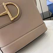 Gucci 73 medium bucket bag Taupe smooth leather - 5