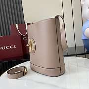 Gucci 73 medium bucket bag Taupe smooth leather - 3