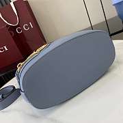 Gucci 73 medium bucket bag Dusty blue smooth leather - 5