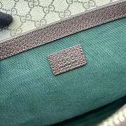 Gucci Ophidia medium top handle bag beige and dark brown - 2