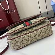 Gucci Ophidia medium top handle bag in burgundy - 4