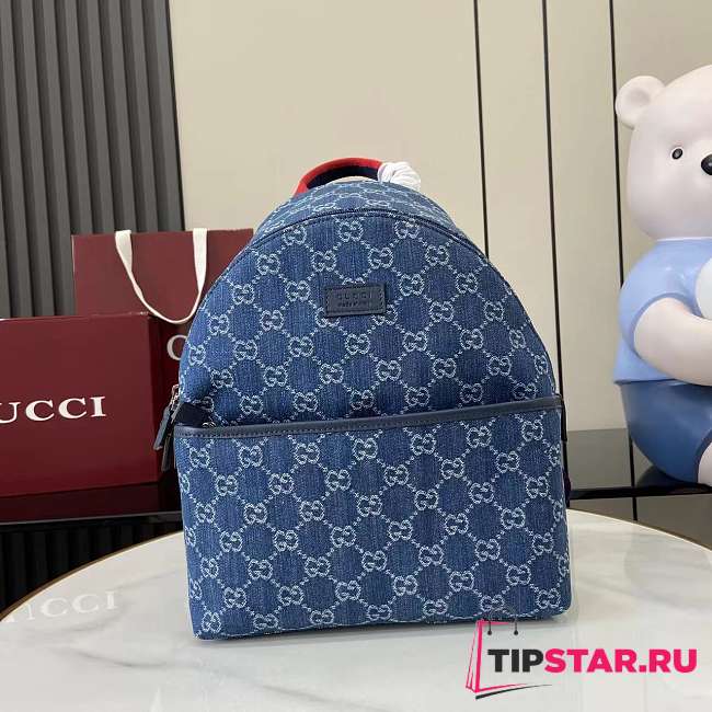 Gucci Children's GG backpack Blue and ivory GG denim - 1