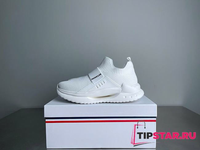 Moncler Socks Shoes Round Toe Thick Bottom Low In White - 1