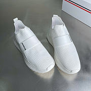 Moncler Socks Shoes Round Toe Thick Bottom Low In White - 4