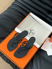 Hermes Classic chain slippers 01 - 2