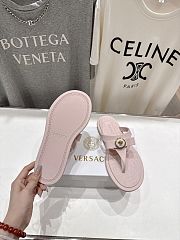 Versace Alia Rubber Flat Sandals In Pink 02 - 6