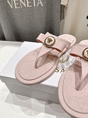 Versace Alia Rubber Flat Sandals In Pink 02 - 4