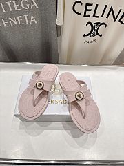 Versace Alia Rubber Flat Sandals In Pink 02 - 2