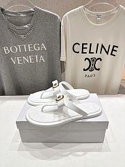 Versace Alia Rubber Flat Sandals In White 02 - 1