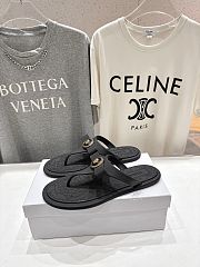 Versace Alia Rubber Flat Sandals In Black 02 - 1