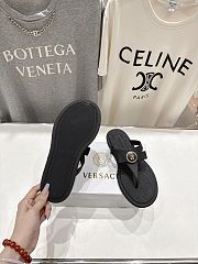Versace Alia Rubber Flat Sandals In Black 02 - 3