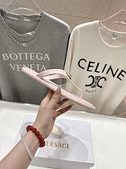 Versace Alia Rubber Flat Sandals In Pink - 2