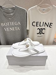Versace Alia Rubber Flat Sandals In White - 1
