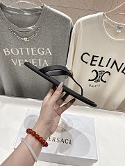 Versace Alia Rubber Flat Sandals In Black - 4