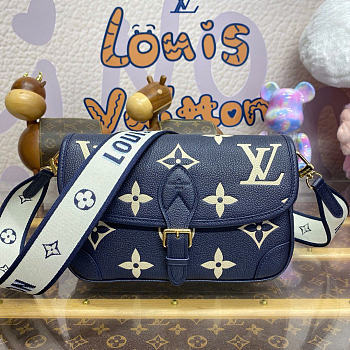 Louis Vuitton Diane Monogram Empriente Leather Tourterelle Navy Blue