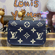 Louis Vuitton Diane Monogram Empriente Leather Tourterelle Navy Blue - 4