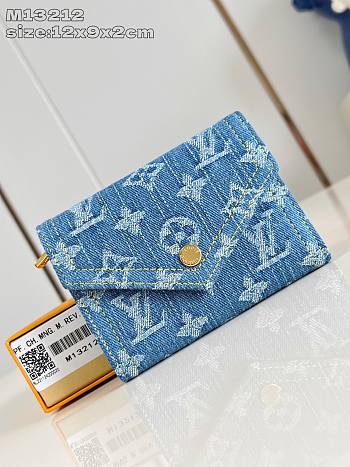 Louis Vuitton Victorine Wallet Denim Blue M13212