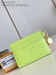 Louis Vuitton Charms Card Holder Monogram Empreinte Leather In Green - 1