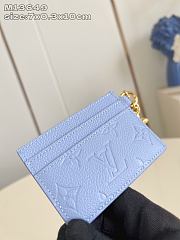 Louis Vuitton Charms Card Holder Monogram Empreinte Leather In Blue - 3
