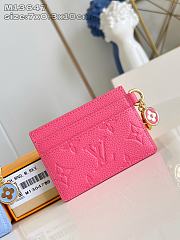 Louis Vuitton Charms Card Holder Monogram Empreinte Leather In Pink - 1