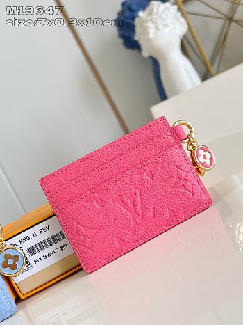 Louis Vuitton Charms Card Holder Monogram Empreinte Leather In Pink