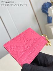 Louis Vuitton Charms Card Holder Monogram Empreinte Leather In Pink - 6