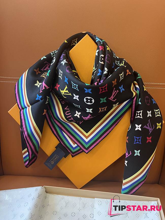 LVxTM Monogram Multicolor scarf in black - 1