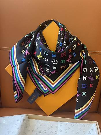 LVxTM Monogram Multicolor scarf in black