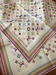 LVxTM Monogram Multicolor scarf in white - 6