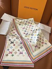 LVxTM Monogram Multicolor scarf in white - 4