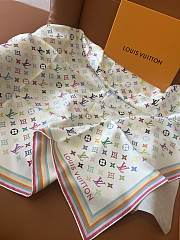 LVxTM Monogram Multicolor scarf in white - 5