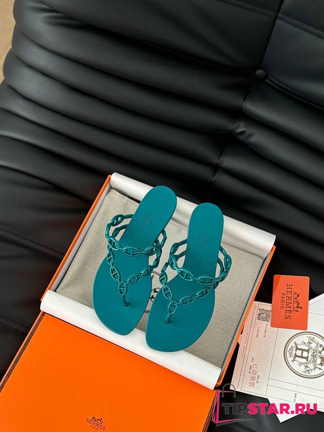 Hermes Classic chain slippers 05 - 1